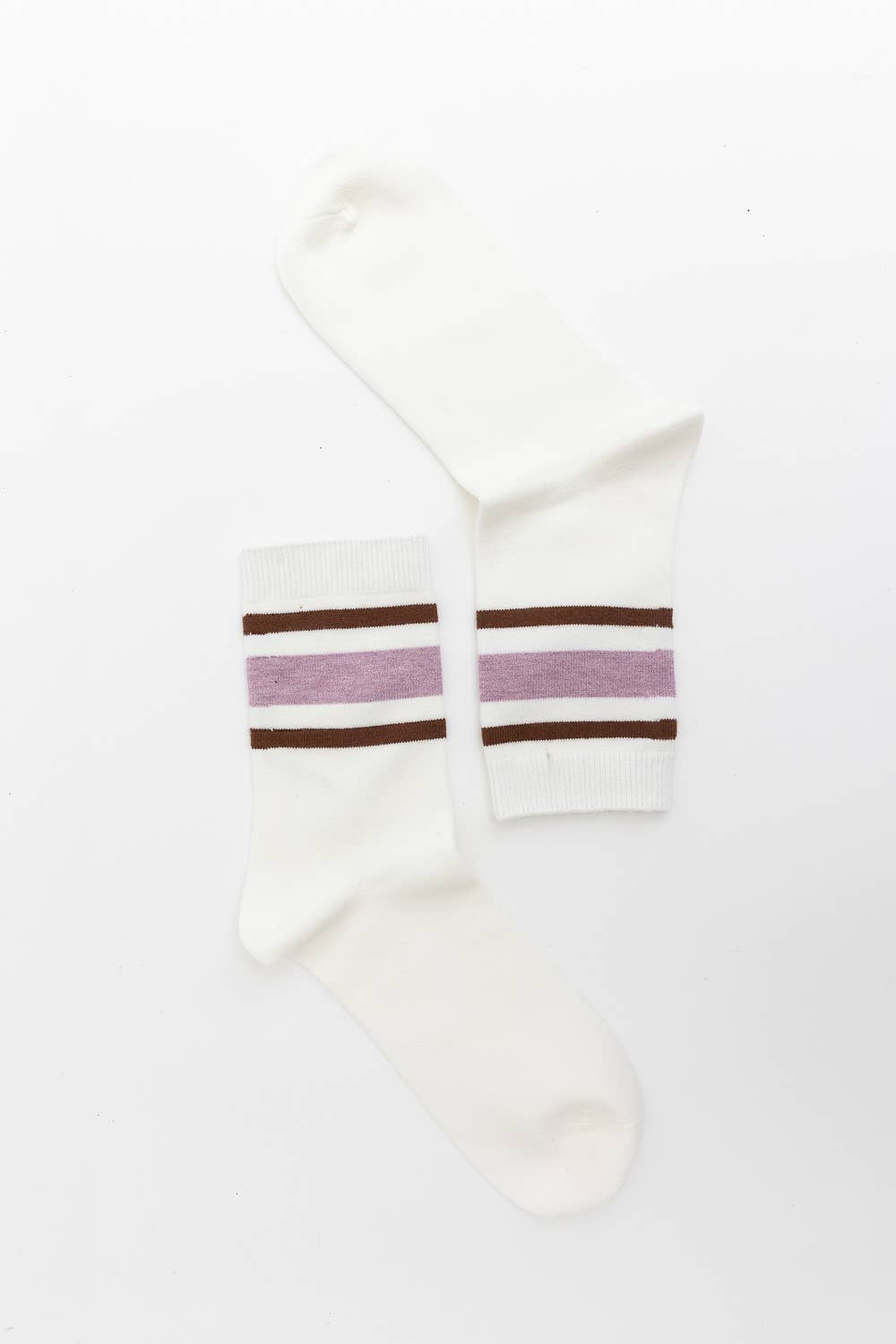 Retro Stripe Style Crew Socks - Classic with Color