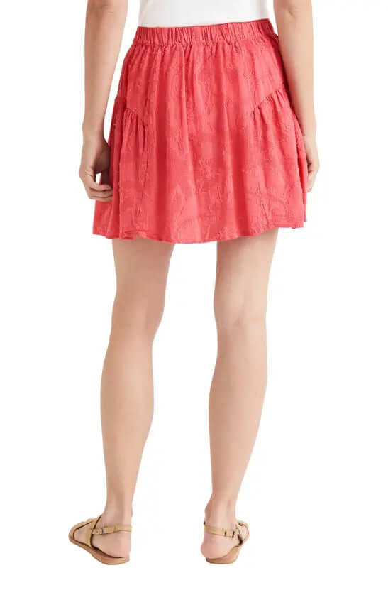 Jamie Jacquard Skirt- Guava