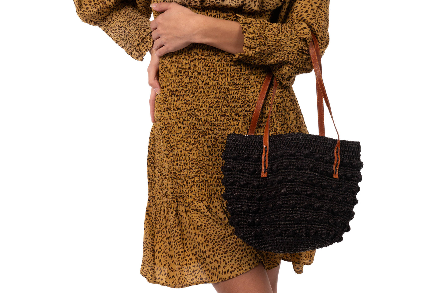 Boucle Crochet Small Straw Handbag