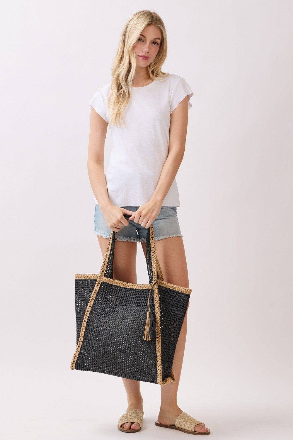 Aloha Woven Straw Beach Bag