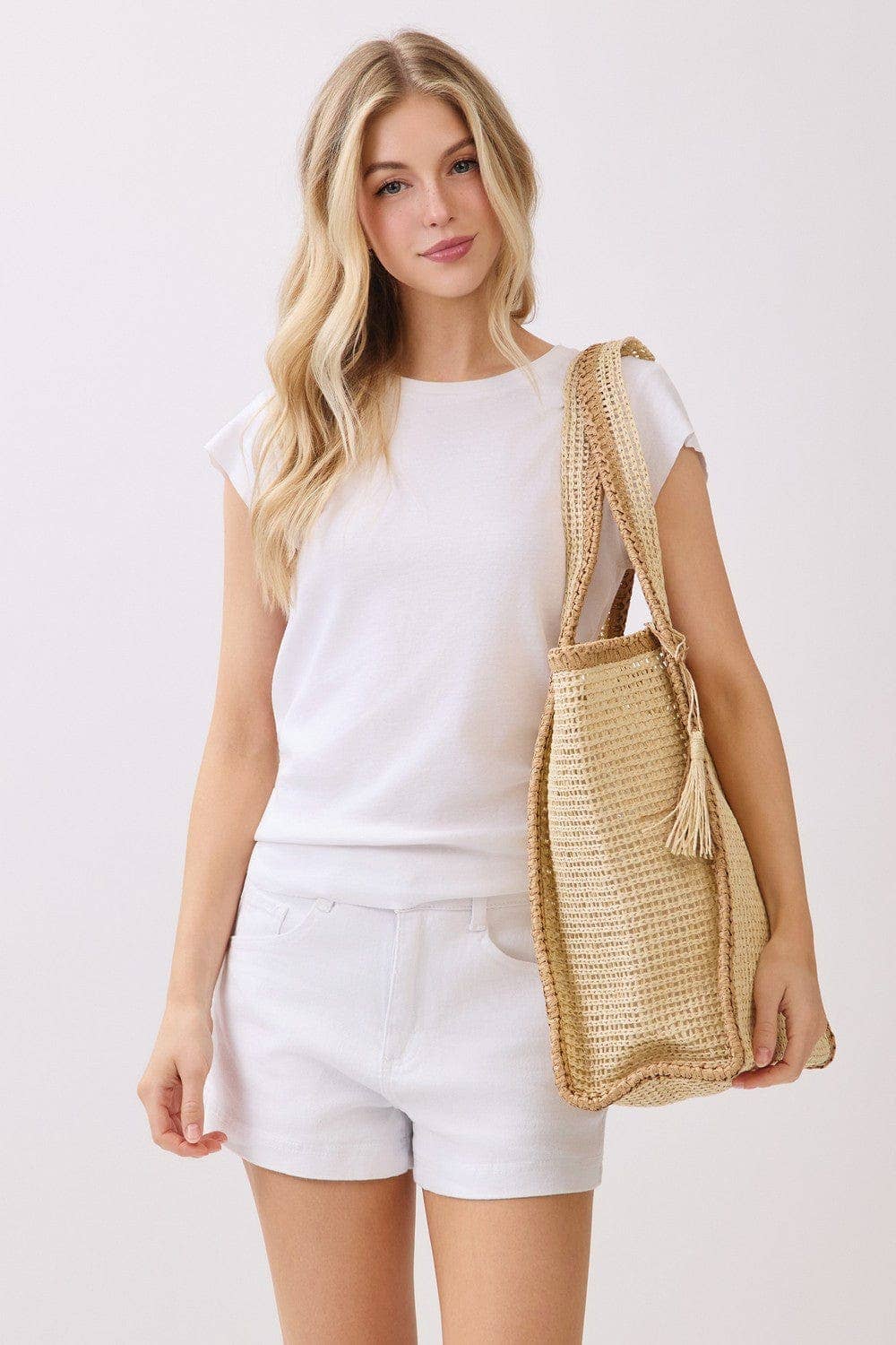 Aloha Woven Straw Beach Bag