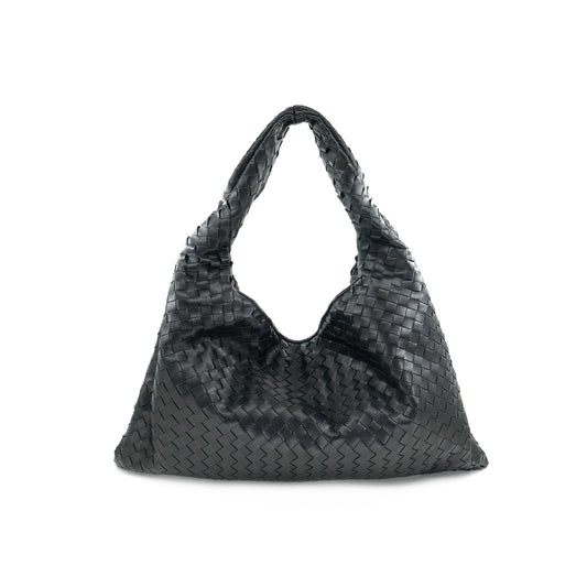 Estelle Slouchy Woven Hobo | Black