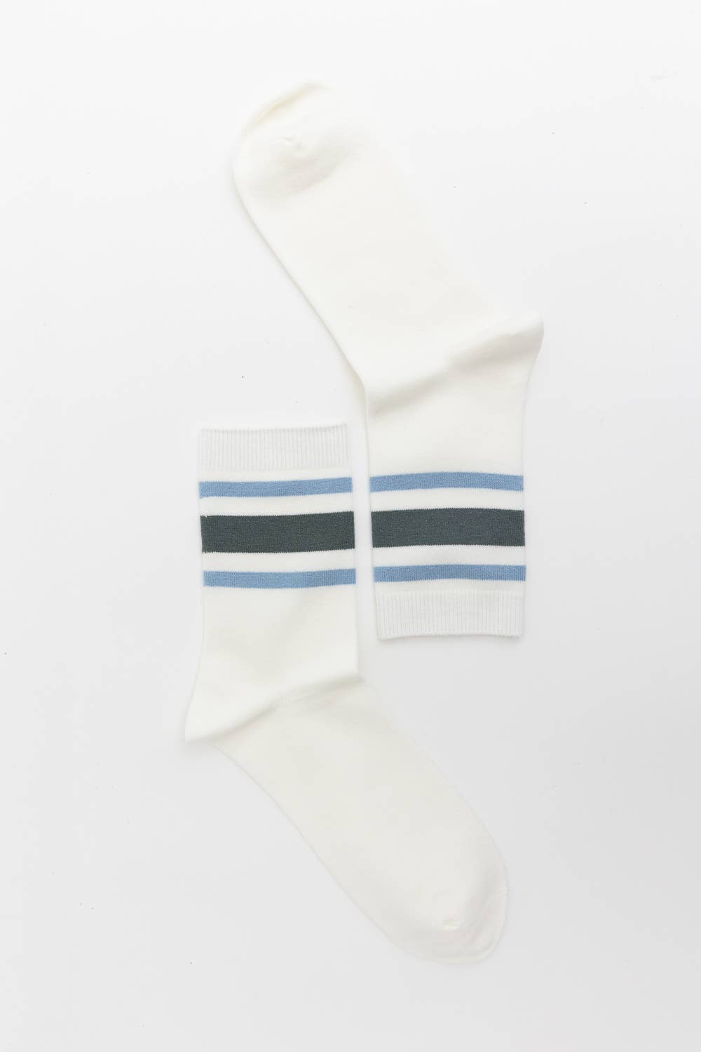 Retro Stripe Style Crew Socks - Classic with Color