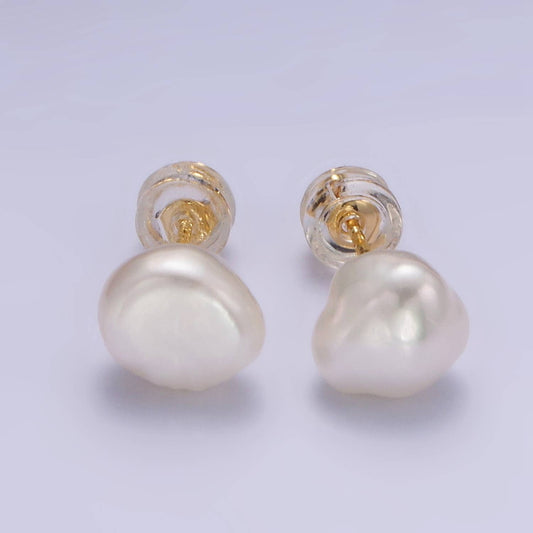 Baroque Pearl Stud Earrings