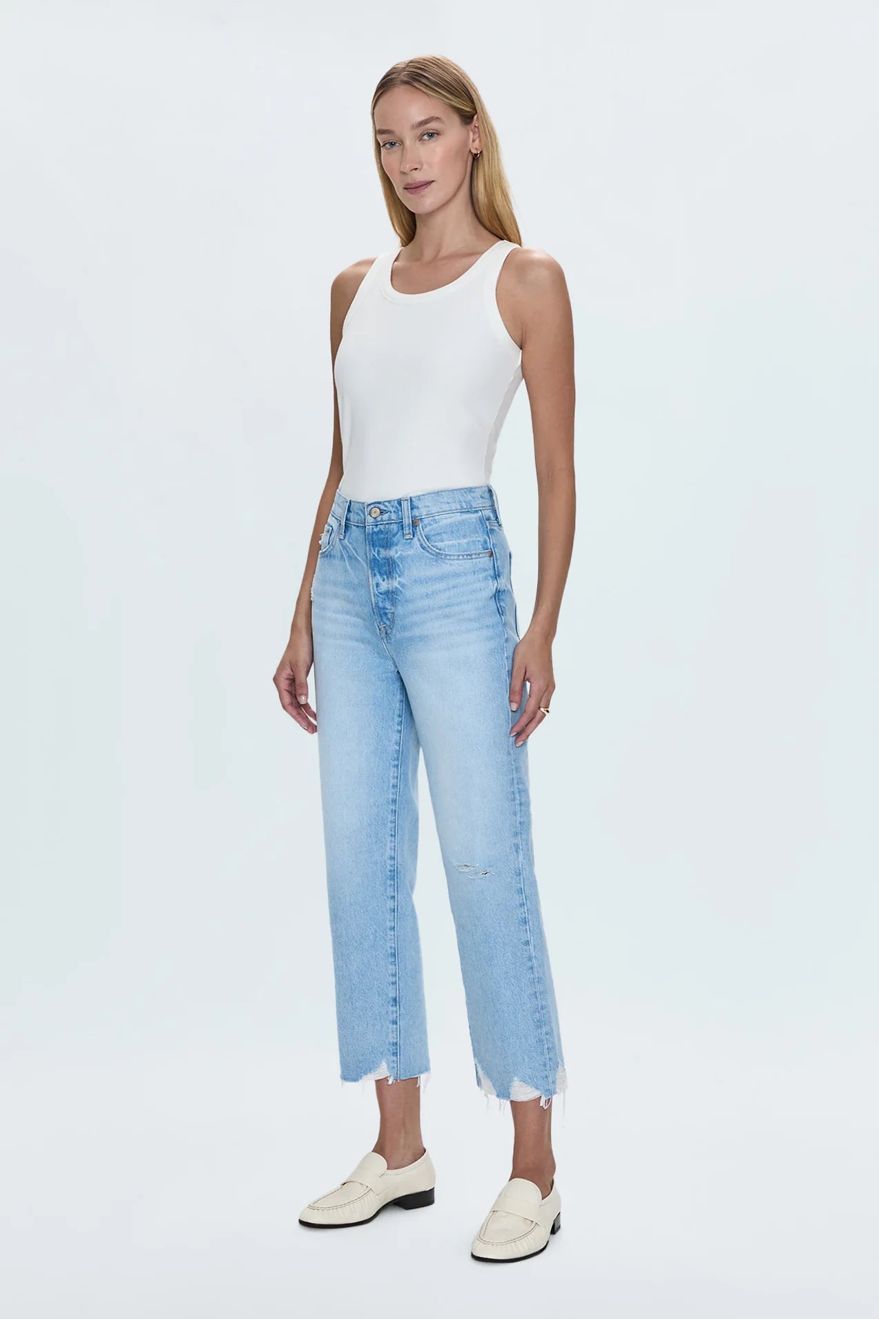 CASSIE CROP SUPER HIGH RISE STRAIGHT CROP JEAN | LEISURE VINTAGE