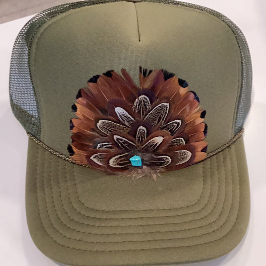 Feather Trucker Hats