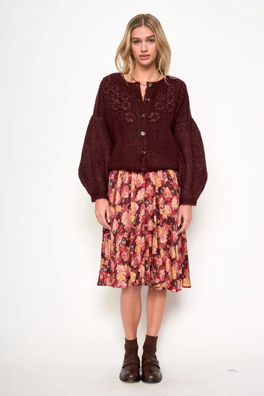 Jane Cardigan| Burgundy