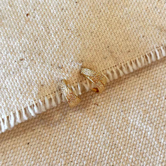 Gold Filled Mini Double Wire C-Hoop Earrings