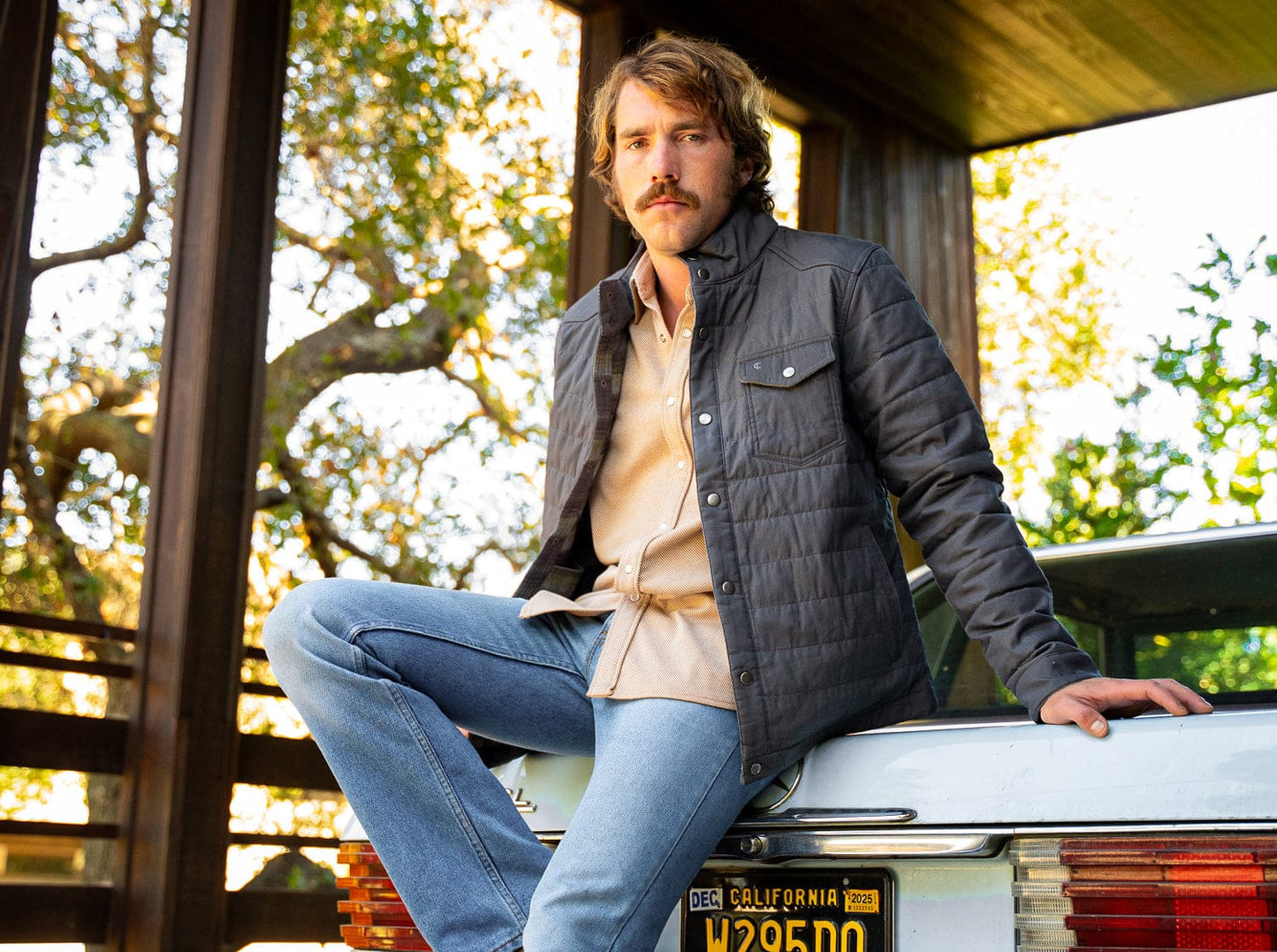 Quilted Wax Jacket | Slate