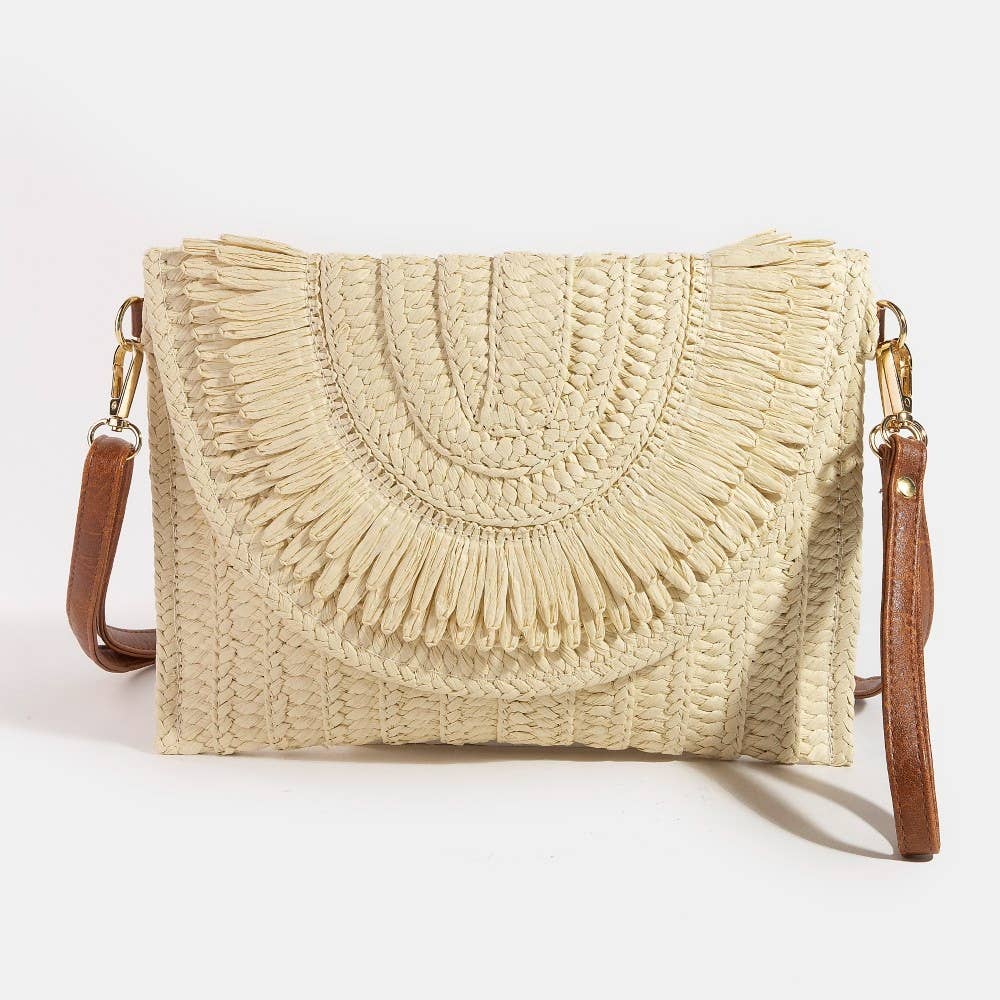 Braided Envelope Clutch Bag