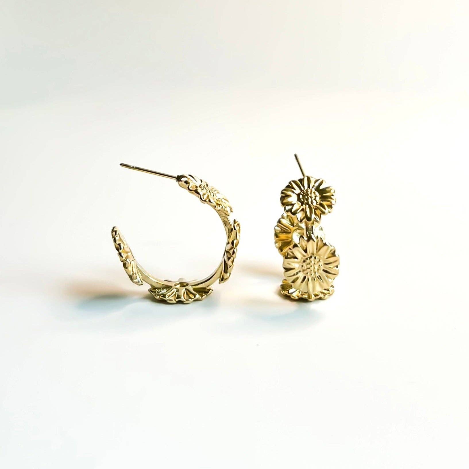 hoop earring flowers