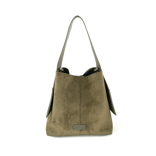 Nova Large Suede Hobo | Olive
