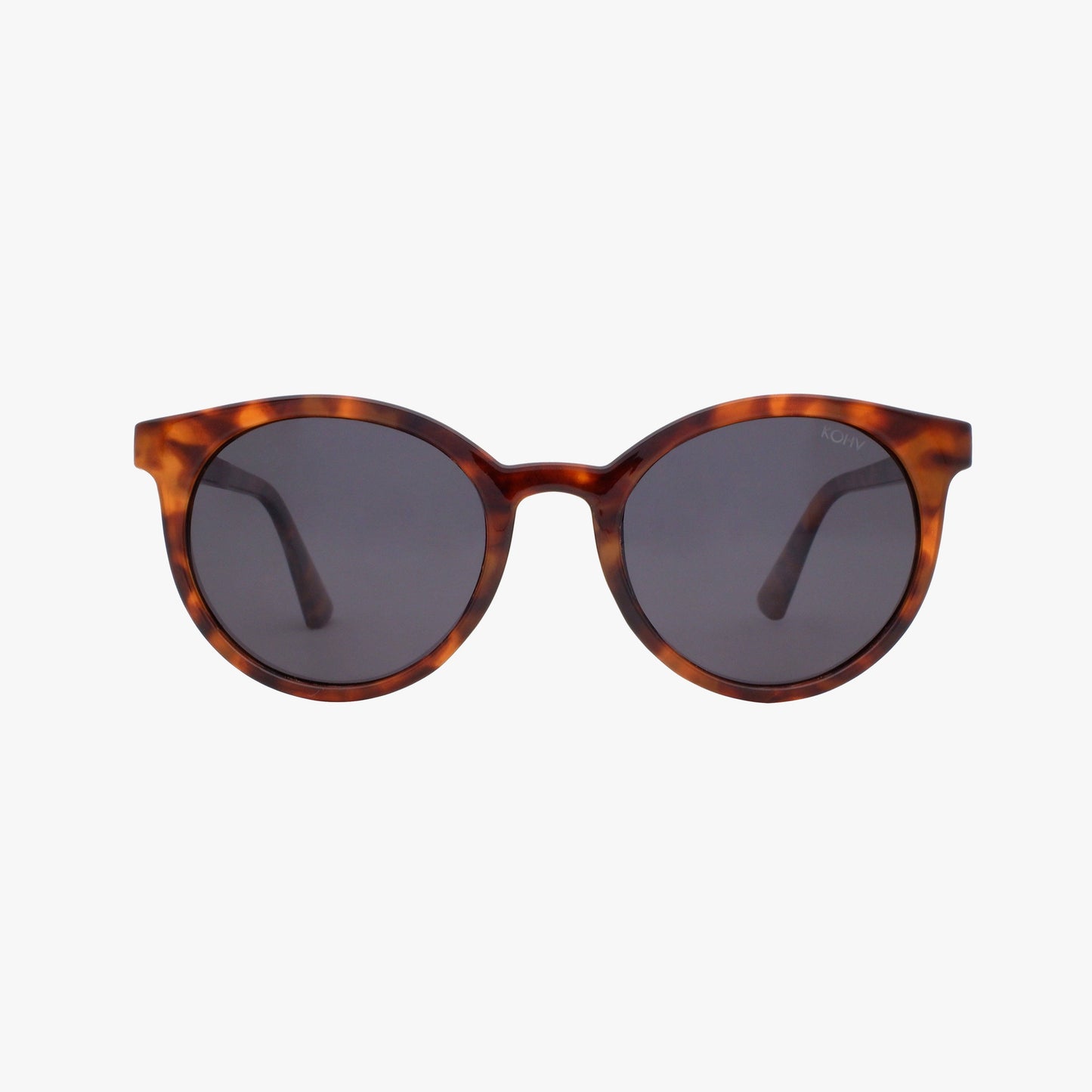 HERON AMBER TORTOISE Polarized Round Fashion Sunglasses