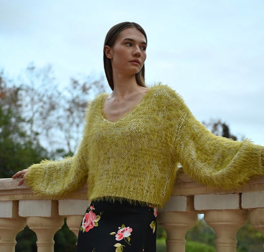 Juno Sweater | Chartreuse