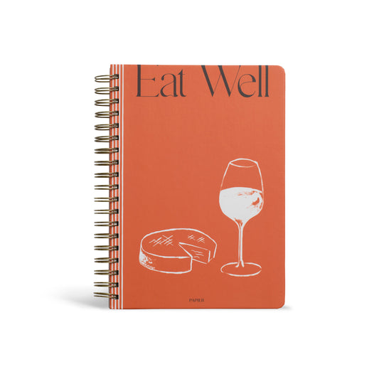 Eat Well Hardcover B5 Spiral Guided Recipe Journal