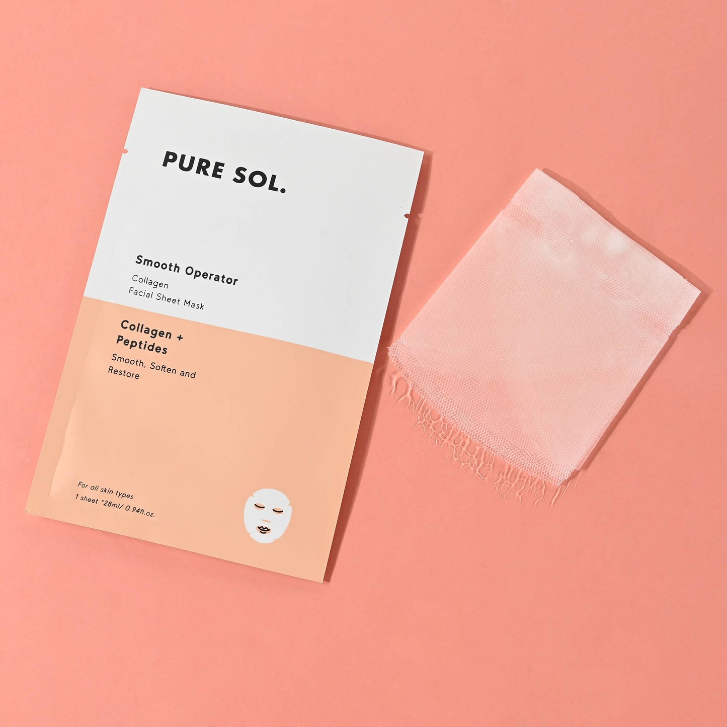 PURE SOL. Smooth Operator Beauty Collagen Sheet Mask
