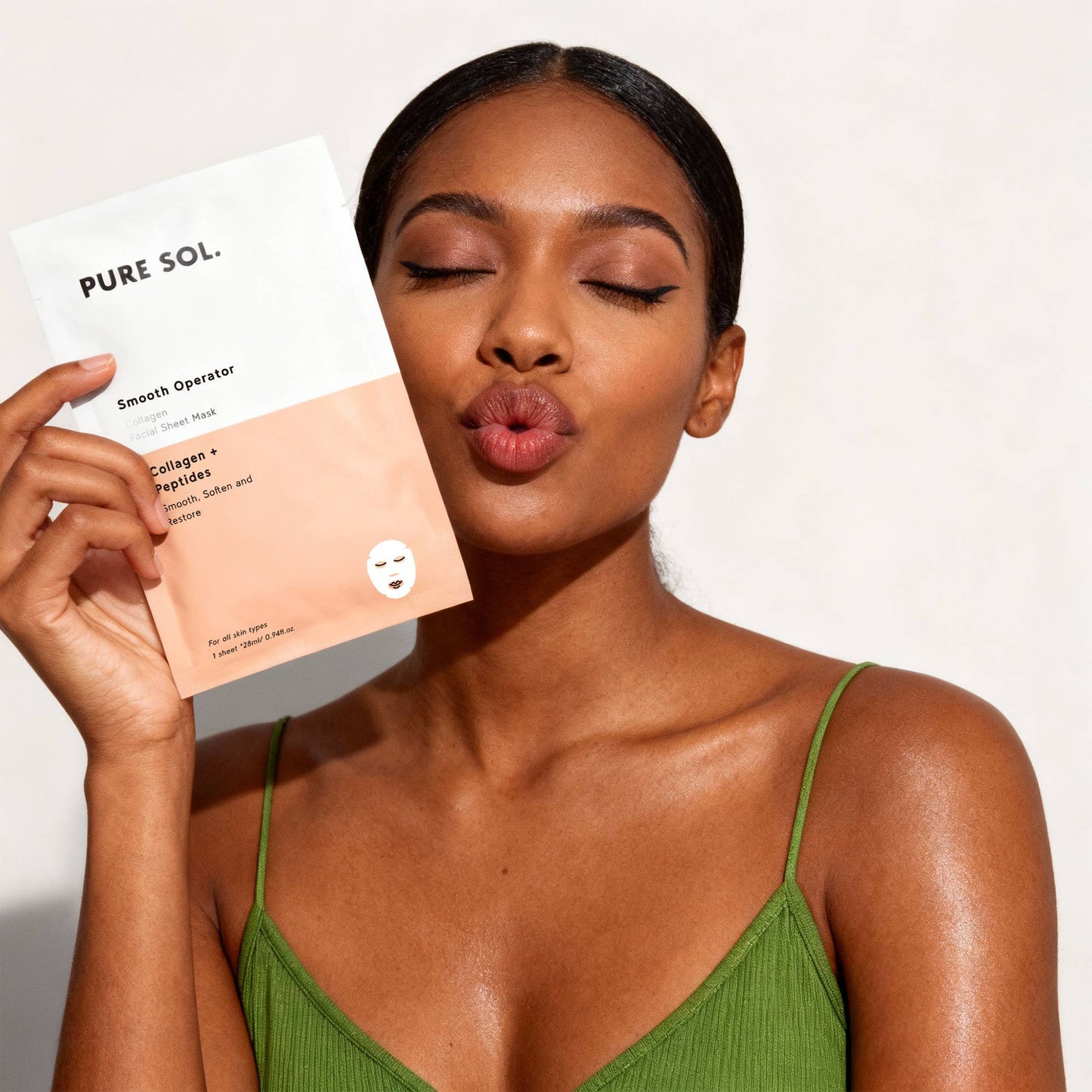 PURE SOL. Smooth Operator Beauty Collagen Sheet Mask