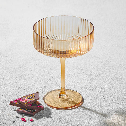 Malibu Ribbed Coupe Champagne Glass 10 Oz