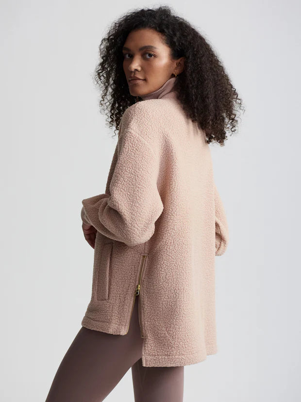 Wallace Half Zip Fleece | Blush Tan
