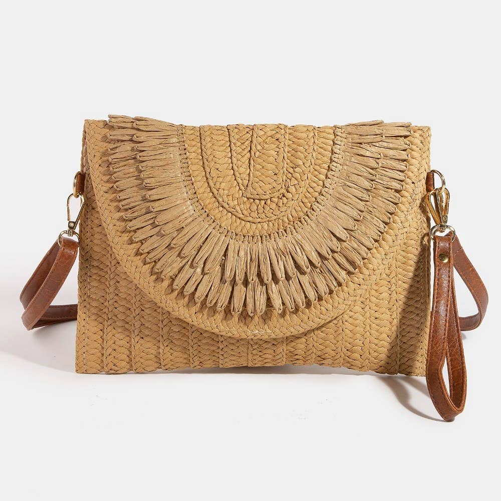 Braided Envelope Clutch Bag