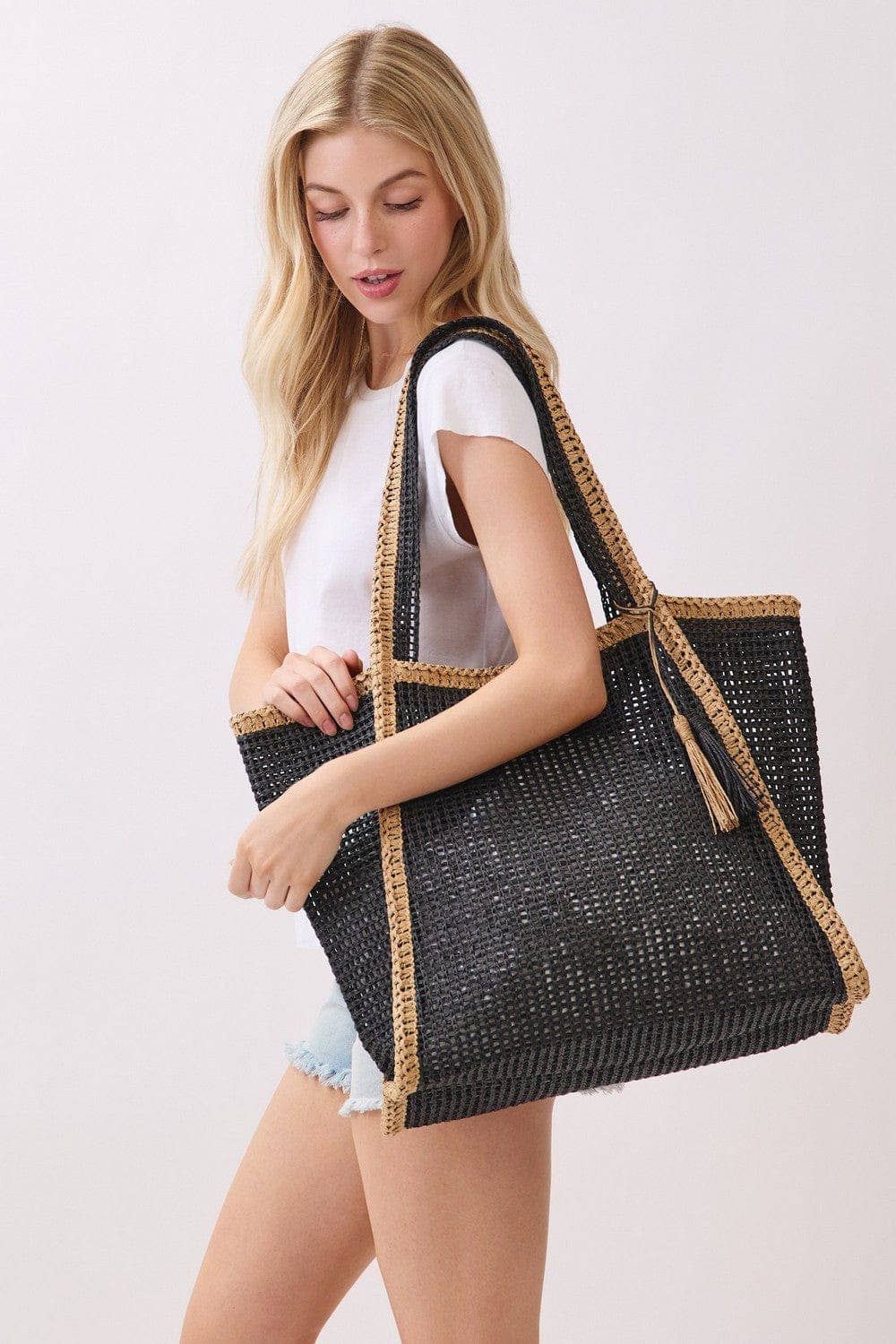 Aloha Woven Straw Beach Bag