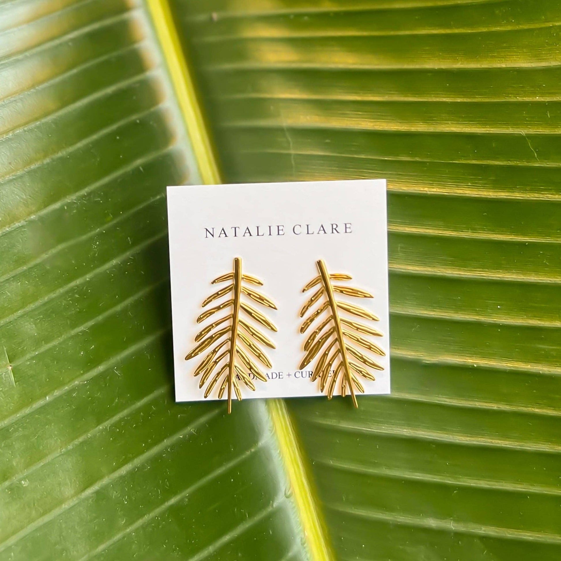 gold leaf earring