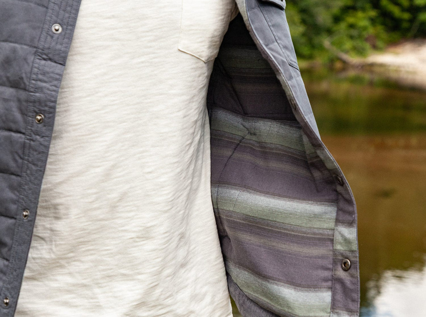 Quilted Wax Jacket | Slate