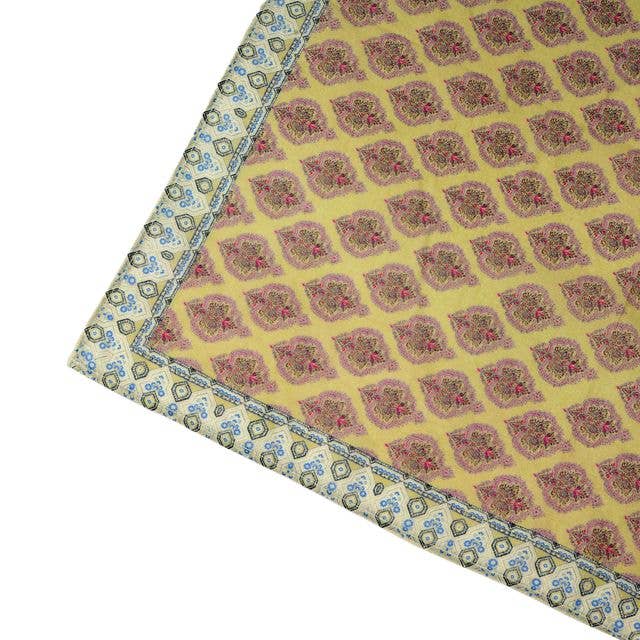 Ornate Pattern Cotton Bandana - Citrus Lime