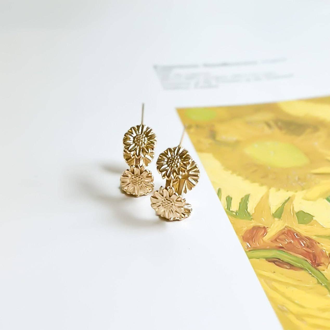 flower hoop earring