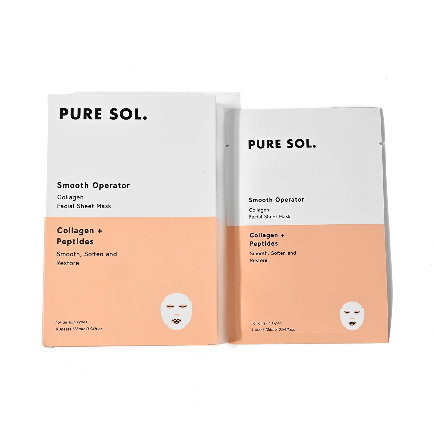 PURE SOL. Smooth Operator Beauty Collagen Sheet Mask