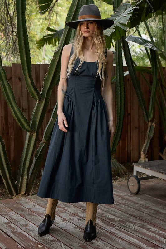 Charlotte Gathered Waist Midi Dress