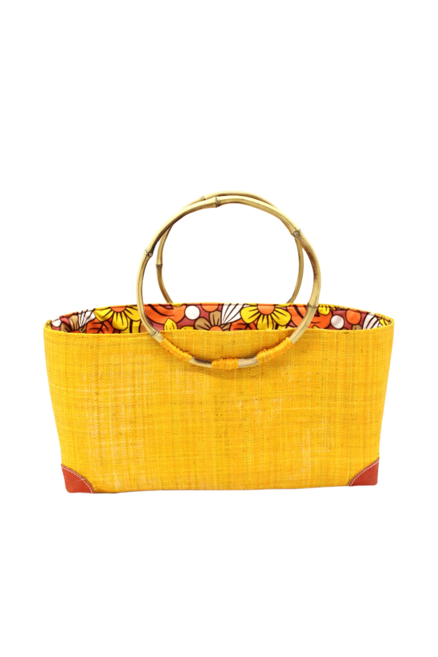Bebe Straw Handbag with Bamboo Handles