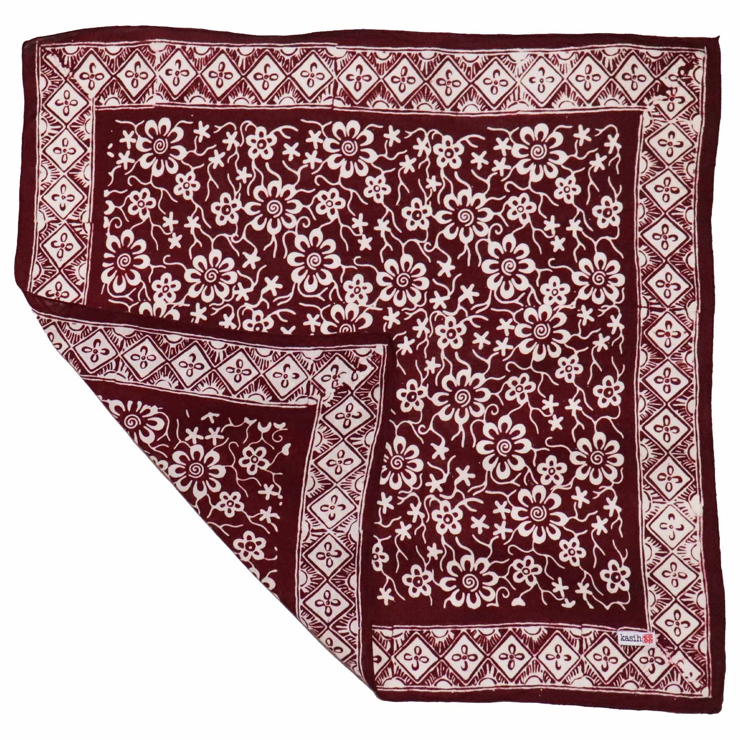 Hand Dyed Batik Bandana | Maroon Bliss