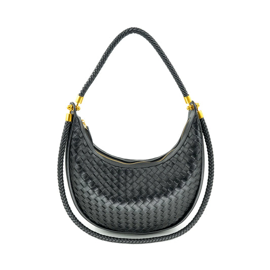 Colette Large Woven Hobo | Black