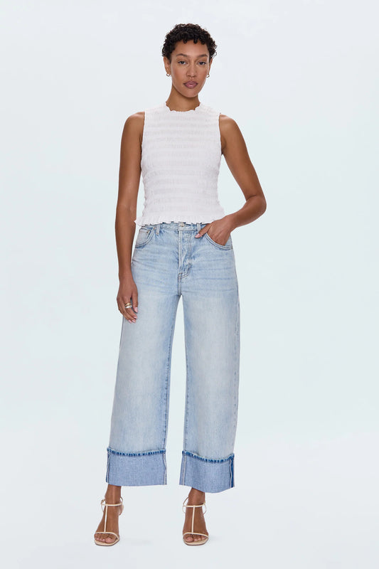 Ryder High Rise Cuffed Straight Jean | Sunrise