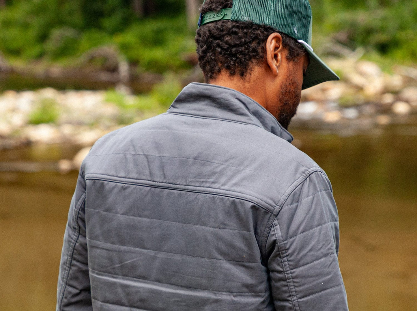 Quilted Wax Jacket | Slate