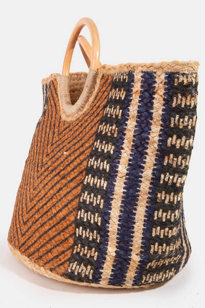 Chevron Breeze Jute Bag