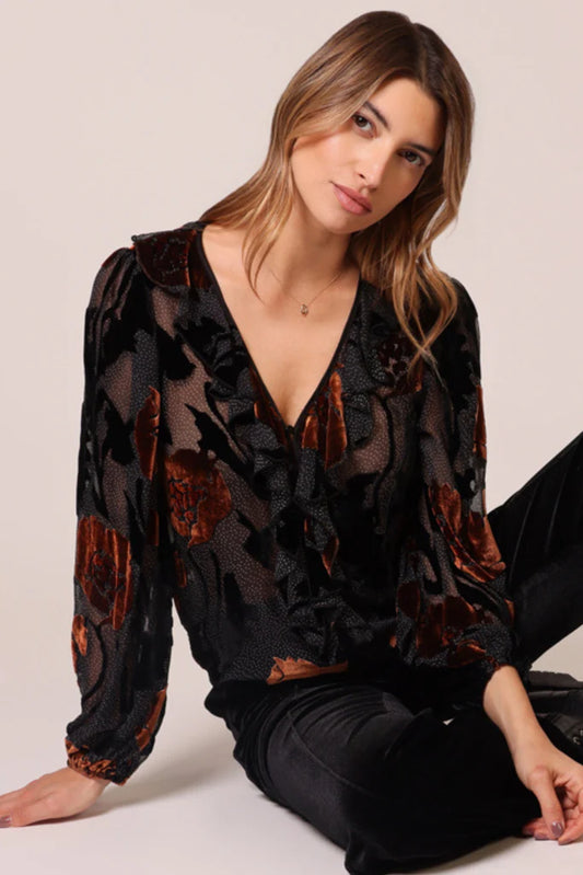 Frilly Blouse | Floral Burnout