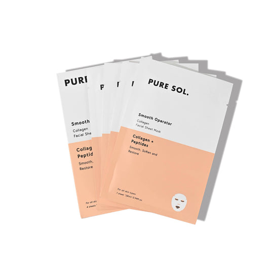 PURE SOL. Smooth Operator Beauty Collagen Sheet Mask