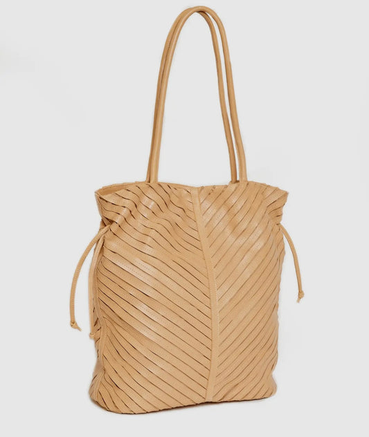 Laura Leather Tote | Cream