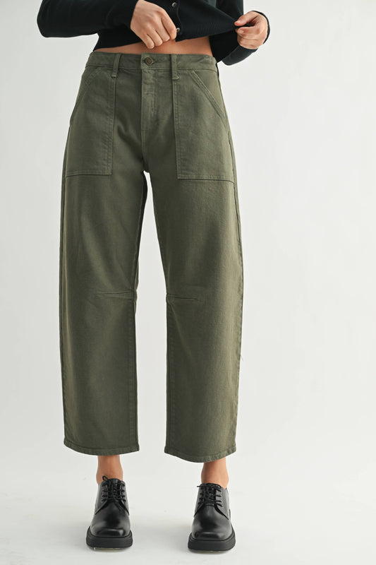 Cassie Utility Seamed Barrel Jeans