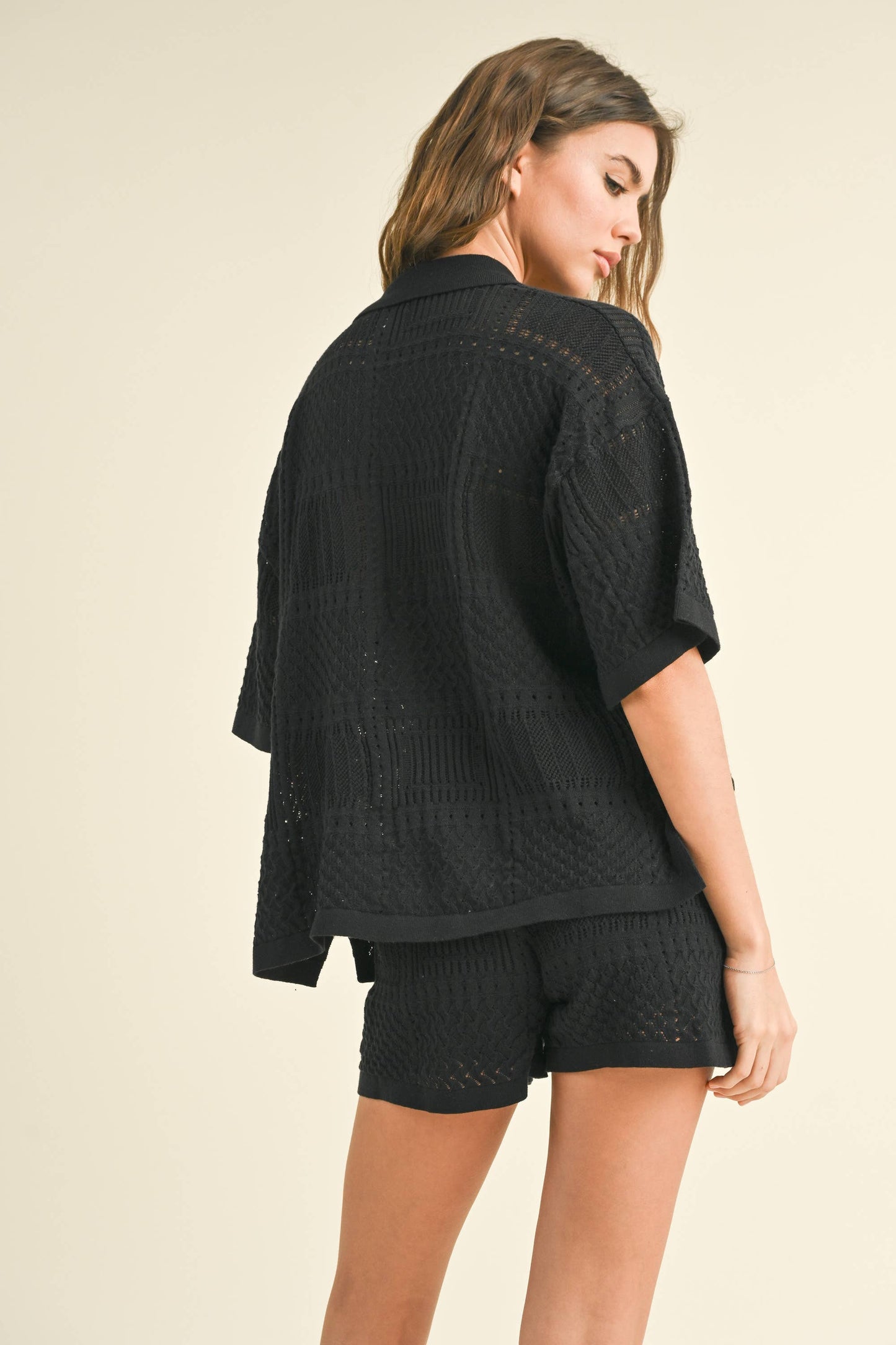 Mallory Crochet Top | Black