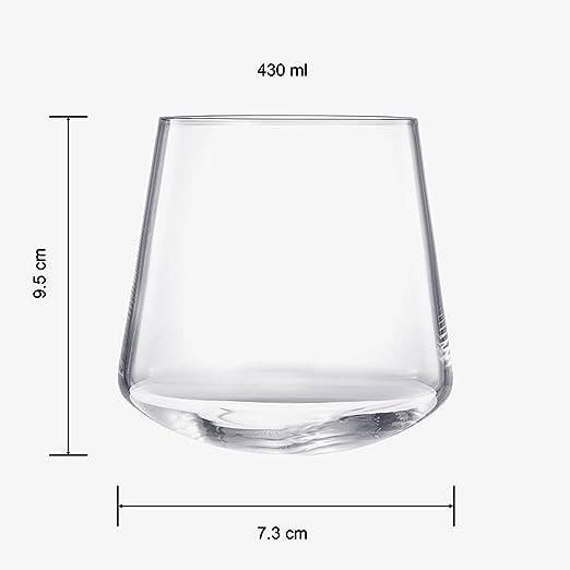 Un-Spillable Stemless Wine Glasses | Set of 2, 13.5oz