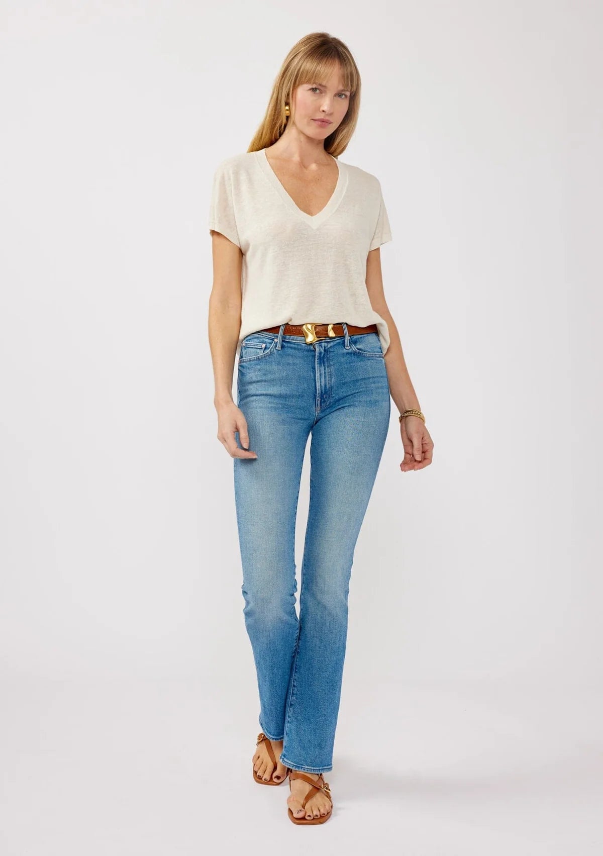 Gabby Linen Tee | Vanilla