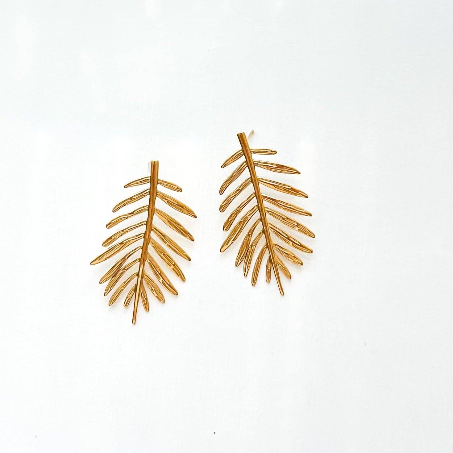 gold leaf earring
