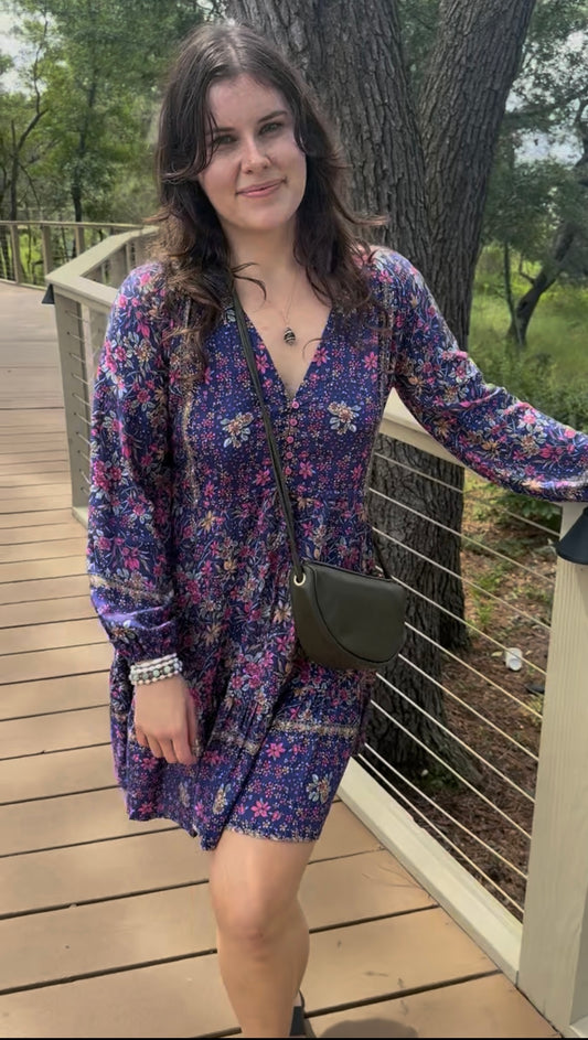 Kenna Mini Dress | Navy Iris