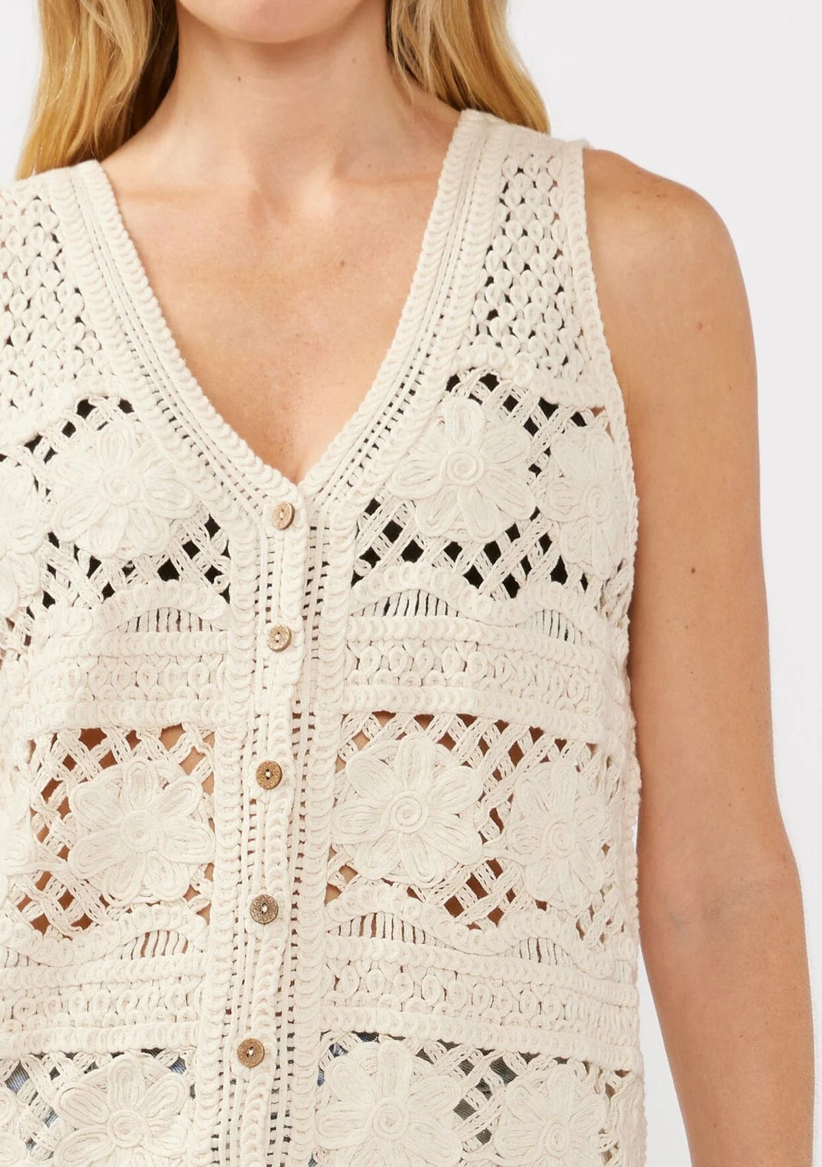 Catalina Crochet Vest
