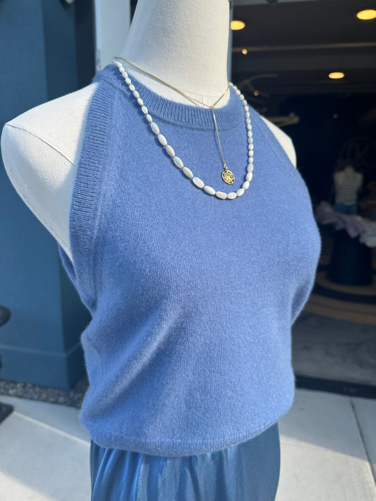 Frankie Cashmere Tank | Indigo