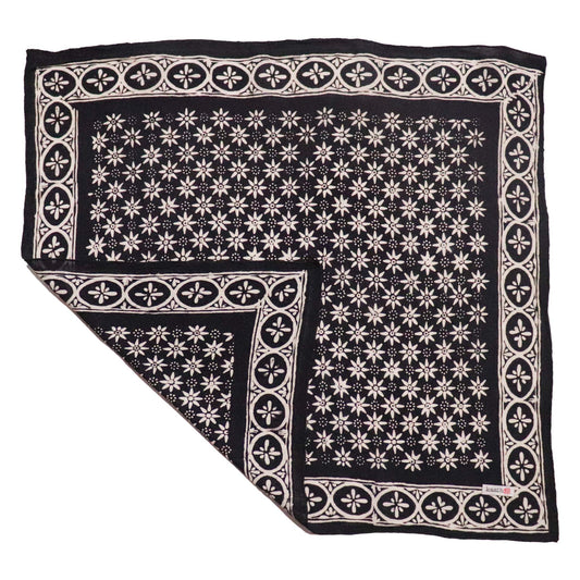 Hand Dyed Batik Bandana| Black Mirage