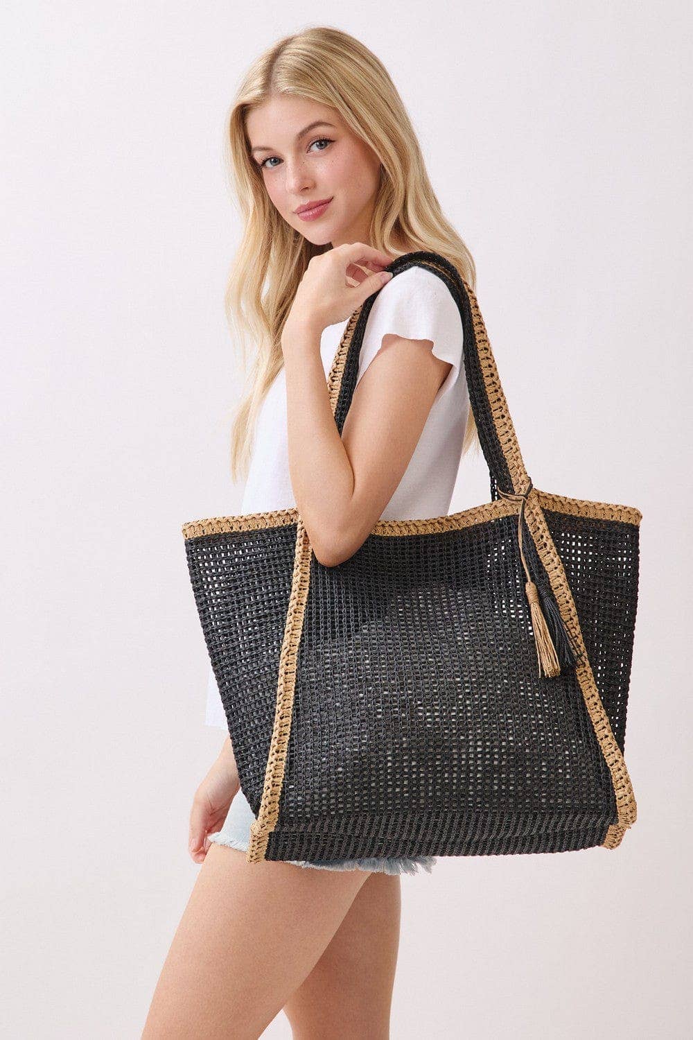 Aloha Woven Straw Beach Bag
